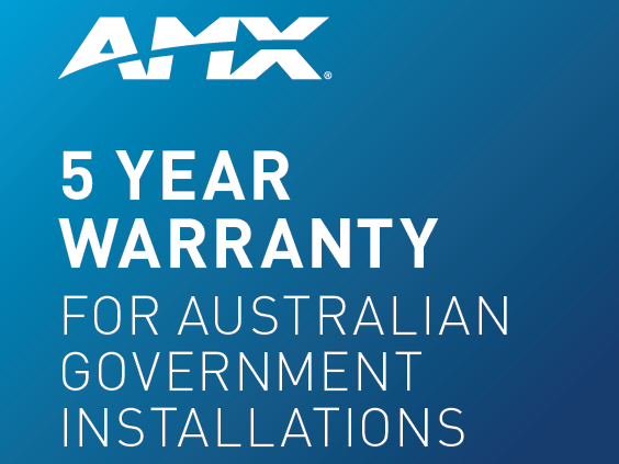 AMX extends warranty to 5 years for Australian Government departments, agencies and organisations.